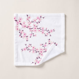 Fleurs florales de cerisier rose blanc