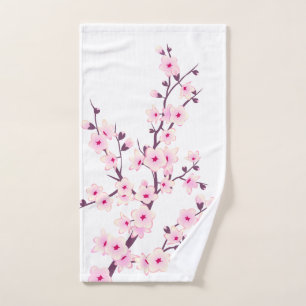 Fleurs florales de cerisier rose blanc