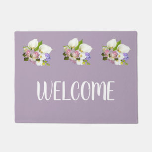 Fleurs florales de lys tapis de bienvenue traditio