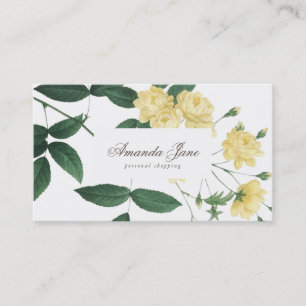 Fleurs fraîches Jaunes Carte de visite