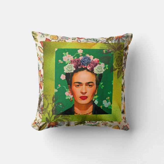 Fleurs Frida Lance Oreiller (Recto)