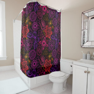 Fleurs funky Douche rideau