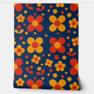 Fleurs géométriques Papier peint