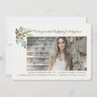 Fleurs gracieuses Invitation photo