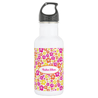 Fleurs hawaiiennes mignonnes bouteille d'eau pour
