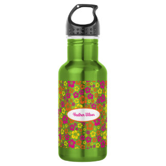 Fleurs hawaiiennes mignonnes bouteille d'eau pour