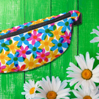 Fleurs hippies brillantes et audacieuses Retro Flo
