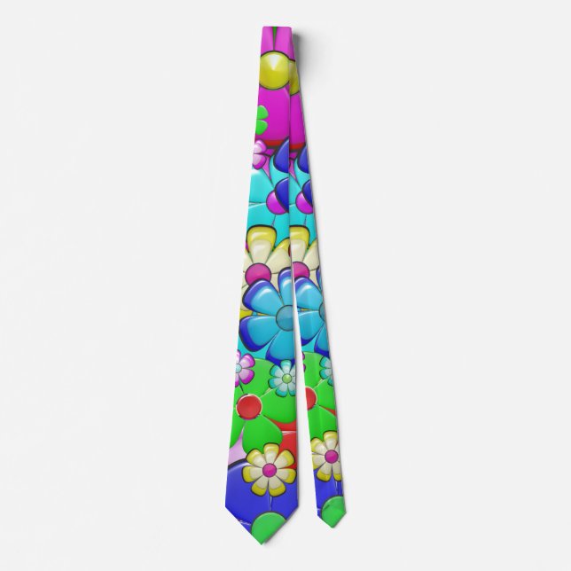 Fleurs hippies cravate (Devant)