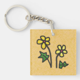 Fleurs jaunes douces dessinées sur n'importe quel
