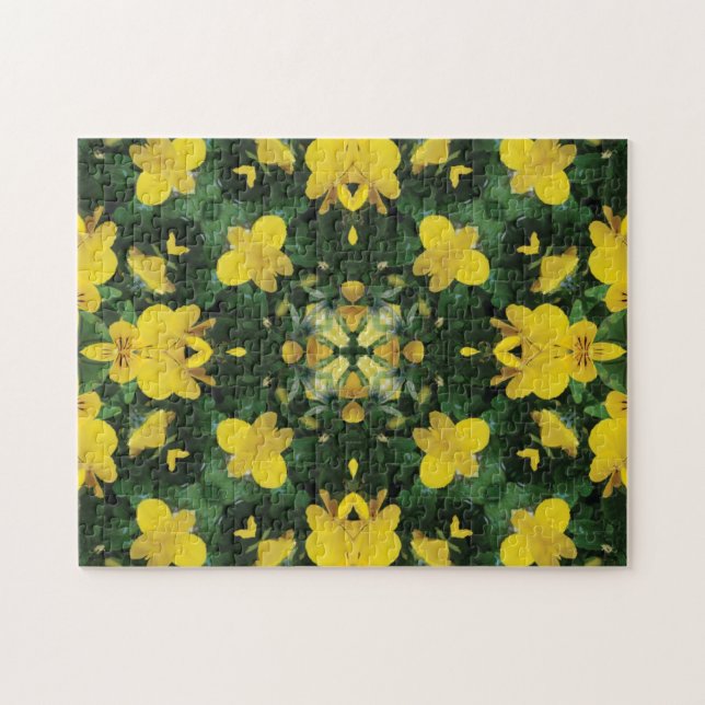 Fleurs Jaunes Motif créatif Puzzle (Horizontal)