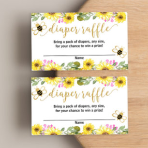 Fleurs jaunes roses bumble abeille cartes de tombo