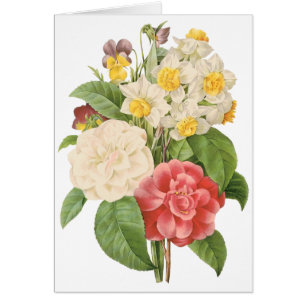 Fleurs jonquilles de Camelia vintage Florale par R