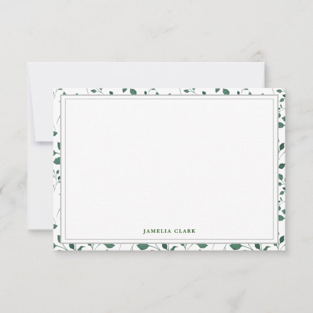 Fleurs légères | Carte de correspondance simple (Devant)