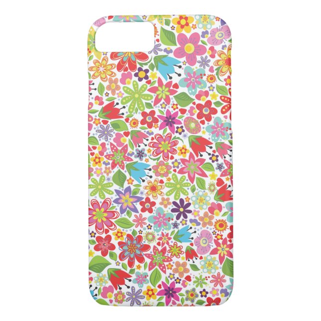 Fleurs lumineuses Motif iPhone 7 Coque (Dos)