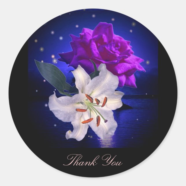 Fleurs magiques - Sticker Merci (Devant)