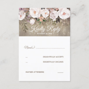 Fleurs Mariage rustique RSVP