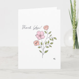 Fleurs Merci 2 cartes