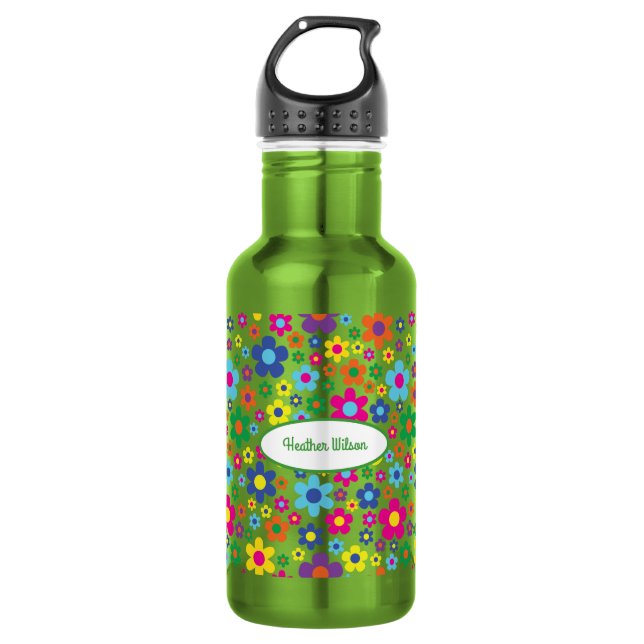 Fleurs mignonnes Bouteille d'eau pour enfants avec (Devant)