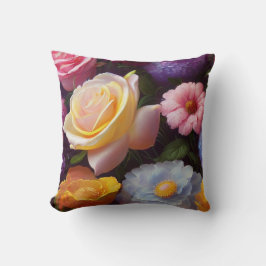 Fleurs mixtes, Colorées, Oreillers à lancer printa
