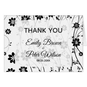 Fleurs noires mignonnes - Merci