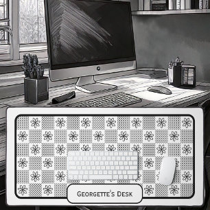 Fleurs noires minimalistes - Vérifié sur blanc