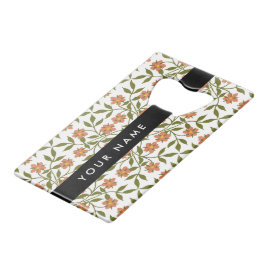 Fleurs orange, Motif Floral, Boho, Votre Nom