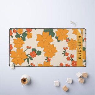 Fleurs Oranges, Motif De Fleurs, Votre Nom