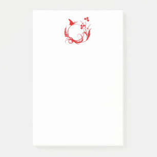 Fleurs papillon Circle Post-It Notes