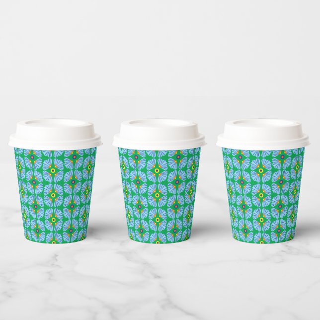 Fleurs Parapluies 8 oz. Gobelets en papier (Multi)