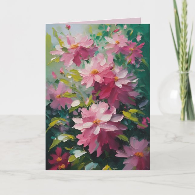 FLEURS PEINTES TOUTES LES OCCASIONS, CARTE VIERGE (Devant)