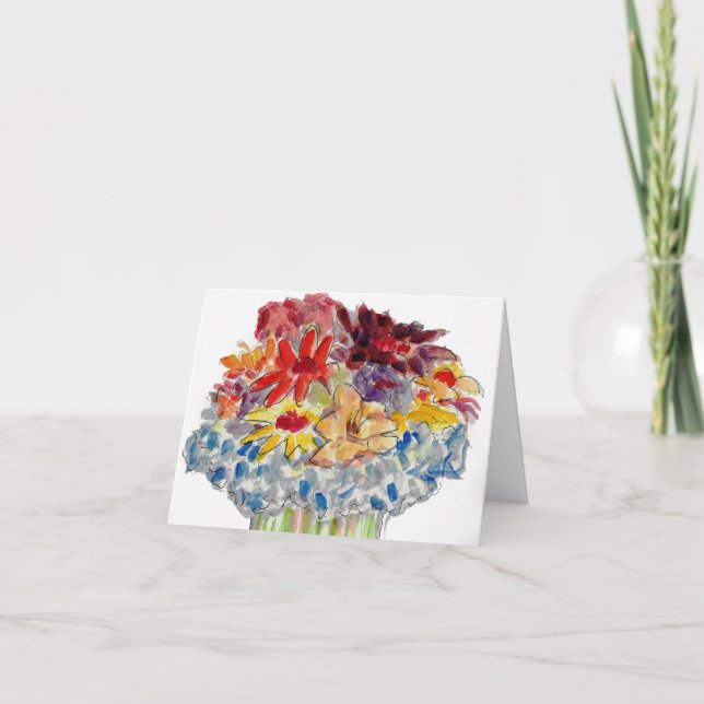 Fleurs pensant à votre carte (Devant)