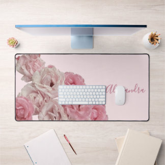 Fleurs personnalisées roses botaniques pastel rose