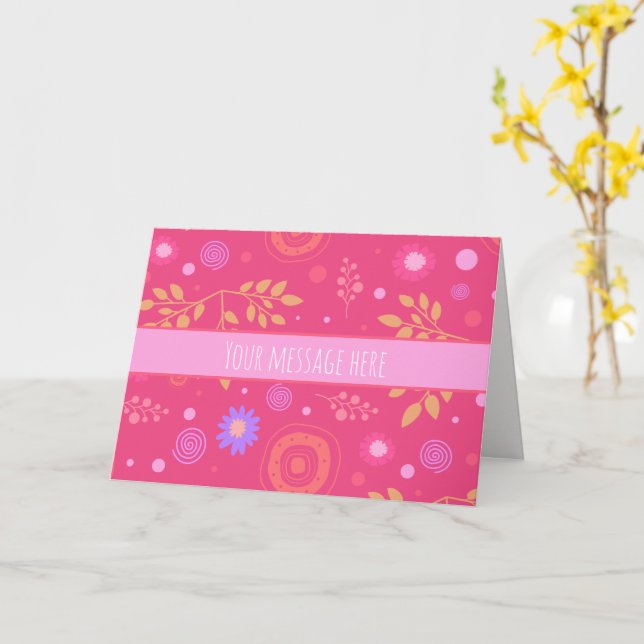 Fleurs personnalisées Whimsical Carte pour notes d (Fleur jaune)