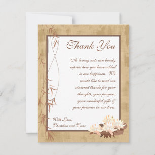 fleurs PLATES d'Oriental du carte de remerciements