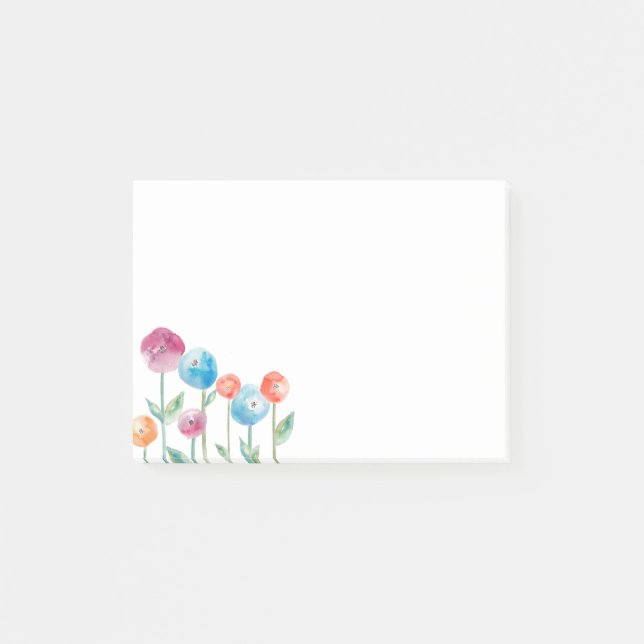 Fleurs Post-it Klebezettel (Vorderseite)
