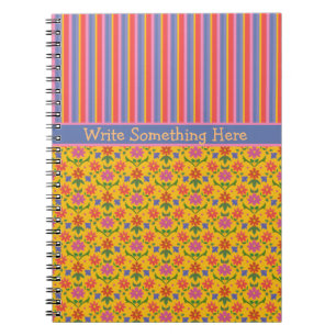 Fleurs Rangoli, Carnet de rayures pour personnalis