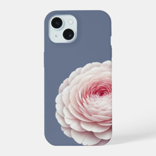 Fleurs romantiques bleu ardoise et blush