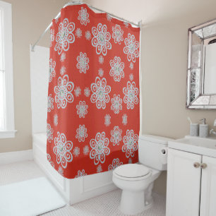 Fleurs romantiques - rideau en douche
