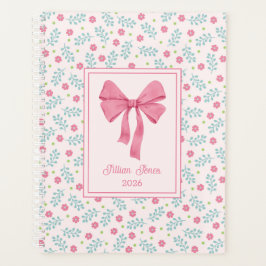 Fleurs Rose Douce Cadre Rose Ruban Nom Personnalis