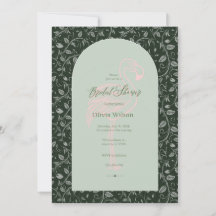 fleurs rose flamingo Douche nuptiale Invitation
