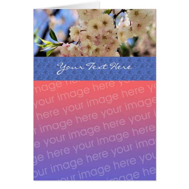 Fleurs rose pâle Carte photo floral (Devant)