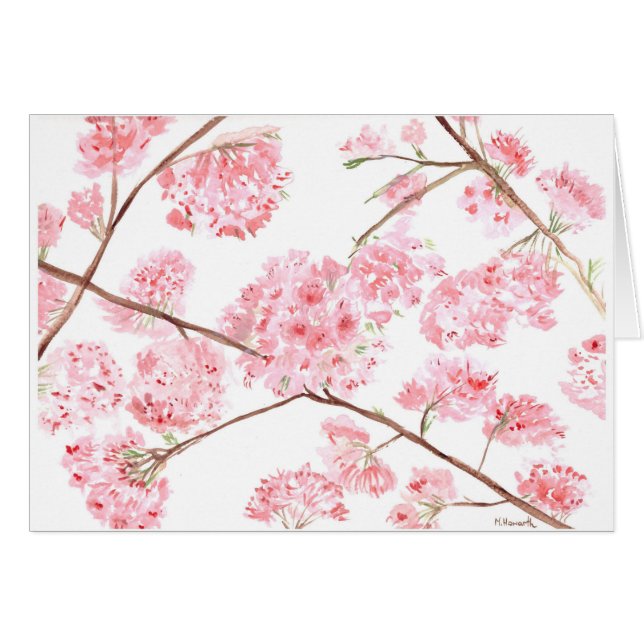 Fleurs roses de cerisier fleur japonais Sakura asi (Devant horizontal)