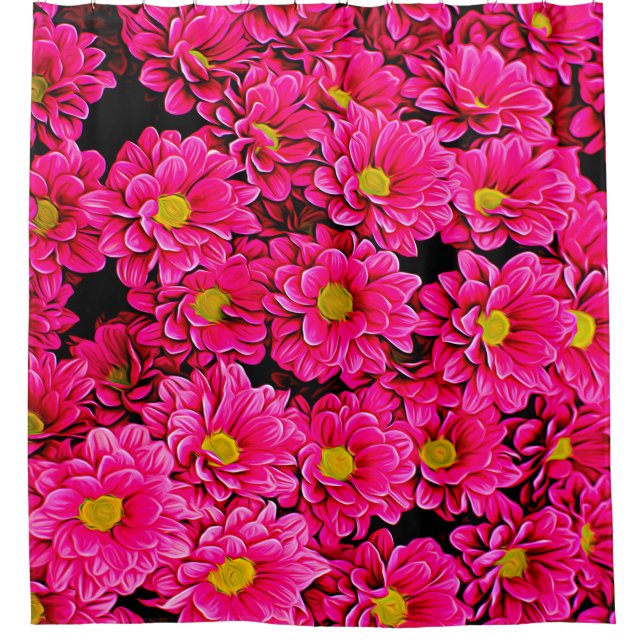 Fleurs roses Douche Rideau (Devant)