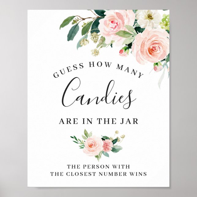 Fleurs roses élégantes en fleurs Poster (Devant)