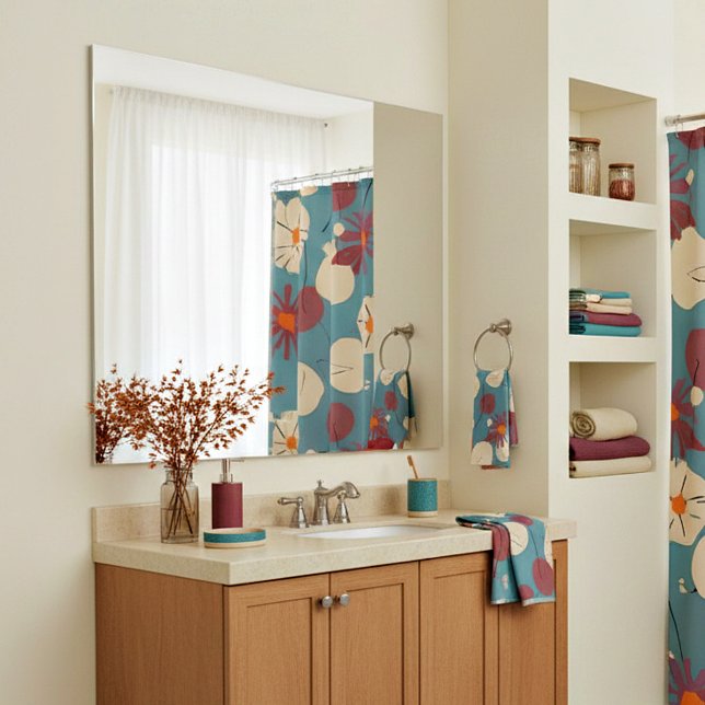 Fleurs roses et blanches rétro (Créateur téléchargé)