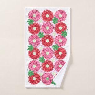 Fleurs roses et rouges de bois vintage