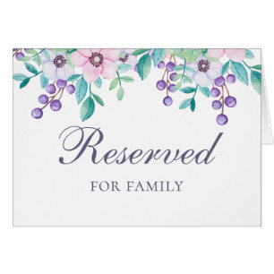 Fleurs roses et violettes. Panneau de réservation