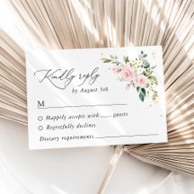 Fleurs roses, Fleurs blanches, Boho, Mariage RSVP