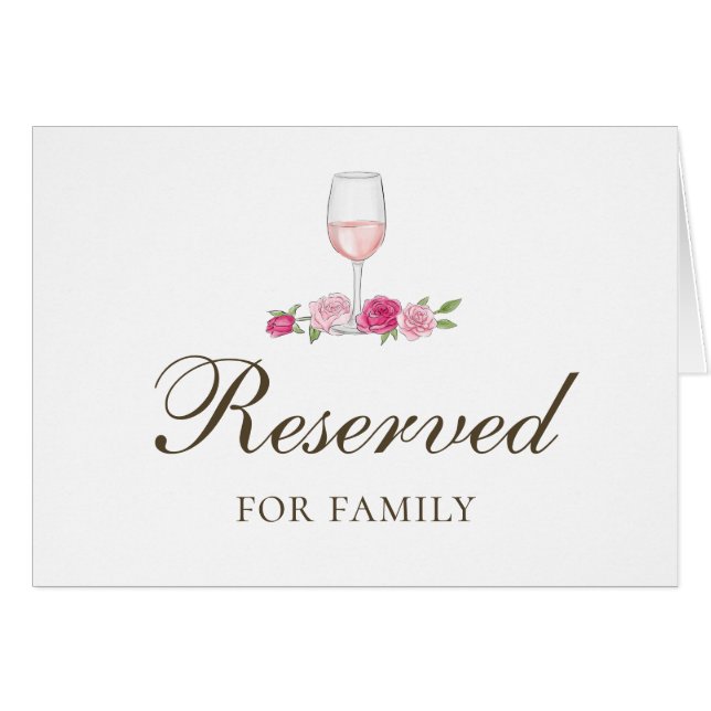 Fleurs roses. Mariage floral. signe réservé rose (Devant Horizontal)
