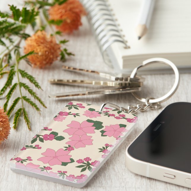 Fleurs Roses, Motif Floral, Motif De Fleurs (Devant droit)